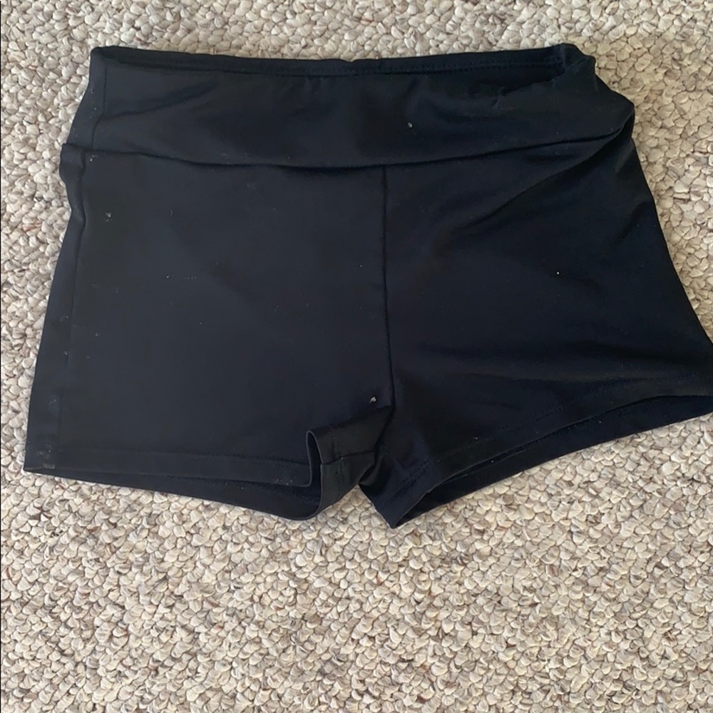 Black tight short shorts